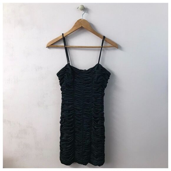 Forever 21 Dresses & Skirts - Vintage Y2K Forever 21 Black Ruched Glittered Mini Dress